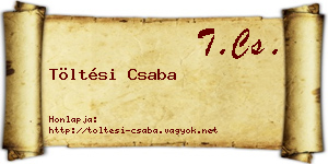 Töltési Csaba névjegykártya